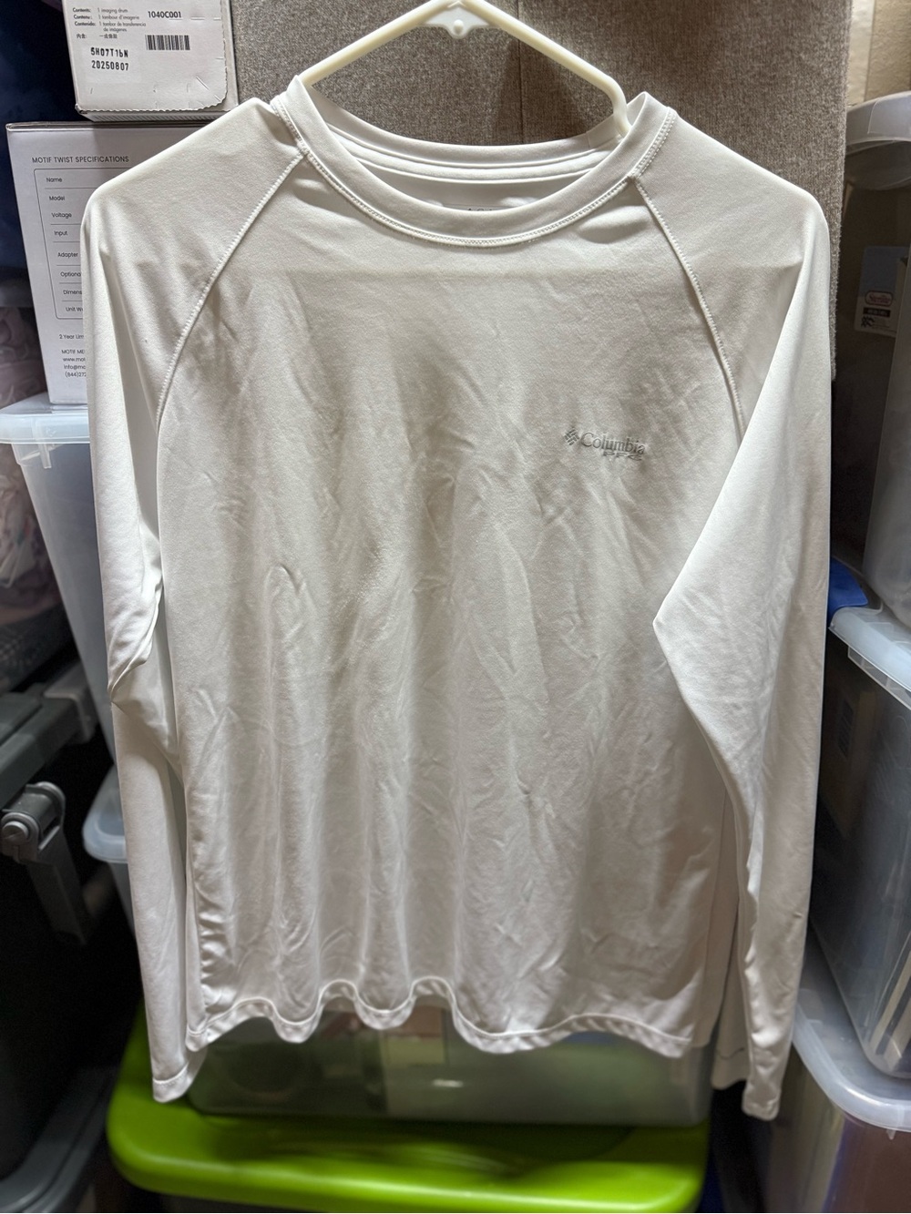 Columbia Lightweight Long Sleeve Performance Shirt - White